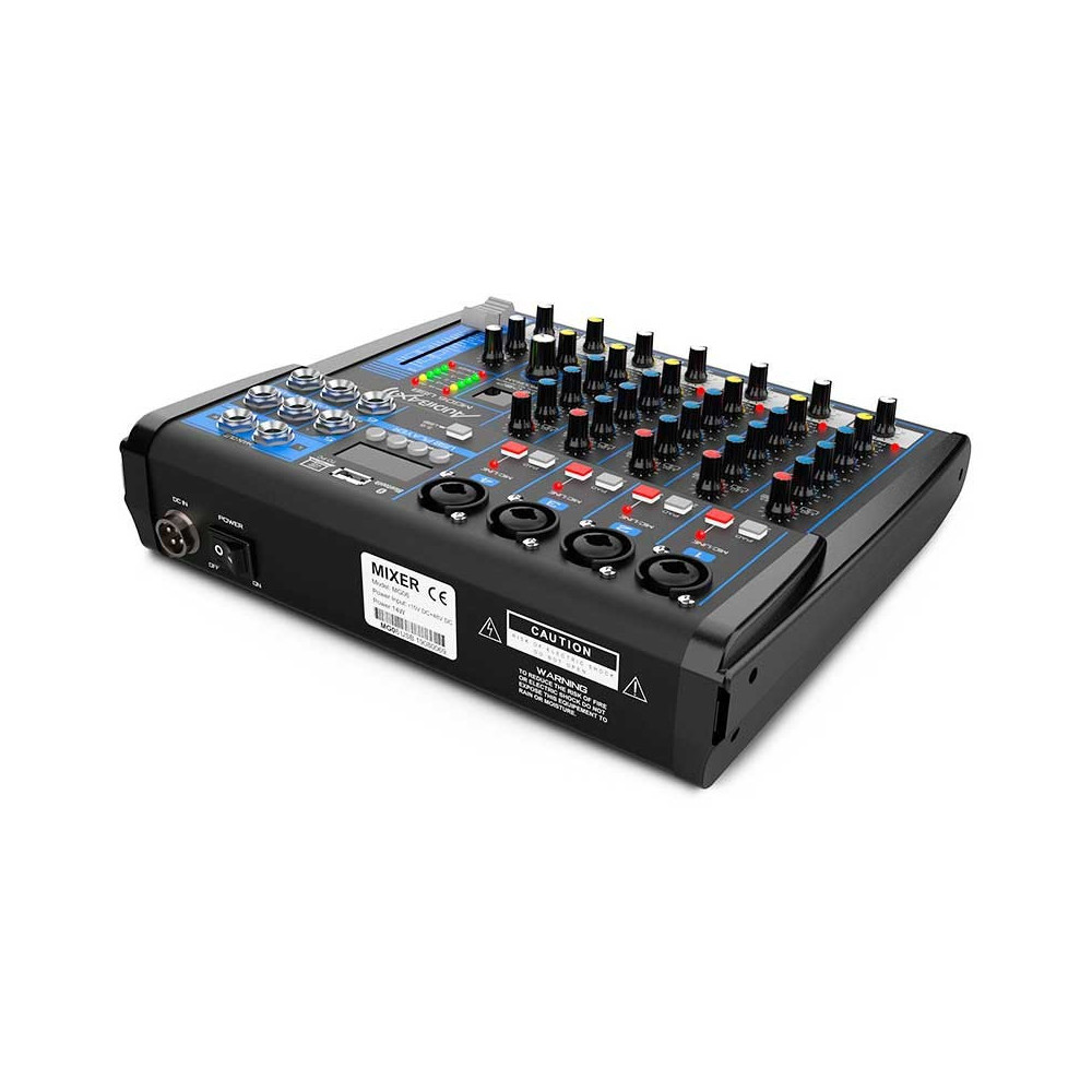Audibax MG06 USB Mesa Mezclas 6 canales conBluetooth, MP3 ,USB Rec y Efectos