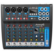 Audibax MG06 USB Mesa Mezclas 6 canales conBluetooth, MP3 ,USB Rec y Efectos