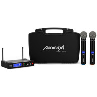 Micrófono Inalámbrico Profesional UHF Doble Mano + Maleta Audibax Sidney 500 A
